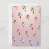 Eiscreme Cactus Blume Sommer Geburtstagsparty Einladung (Rückseite)