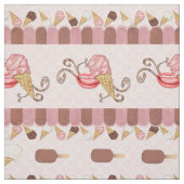 Eiscreme-Café - Kleine Printwerbung Stoff (Muster)