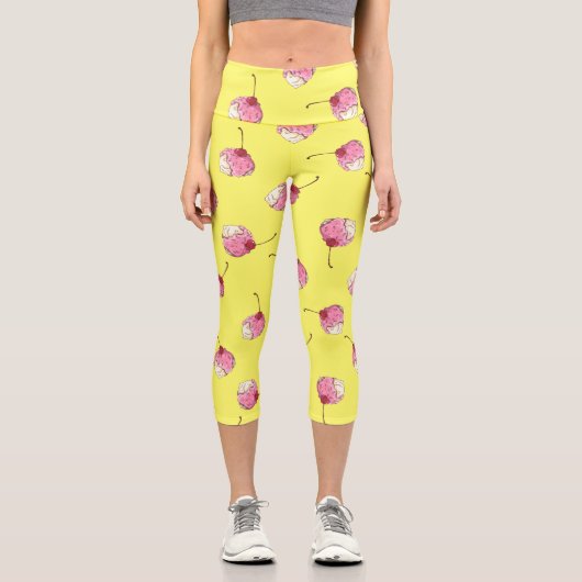 Eiscreme Capri Leggings (Vorderseite)