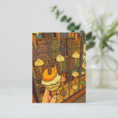 Eiscreme-Cartoon Postkarte (Stehend Vorderseite)