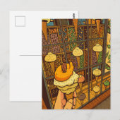 Eiscreme-Cartoon Postkarte (Vorne/Hinten)