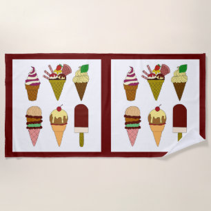 Eiscreme Choice Beach Handtuch