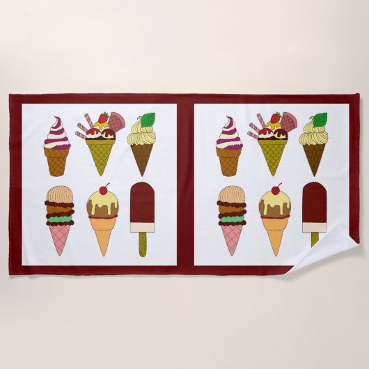 Eiscreme Choice Beach Handtuch (Vorderseite)