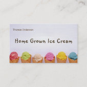 Eiscreme-Conden auf blau, modern Visitenkarte (Vorderseite)