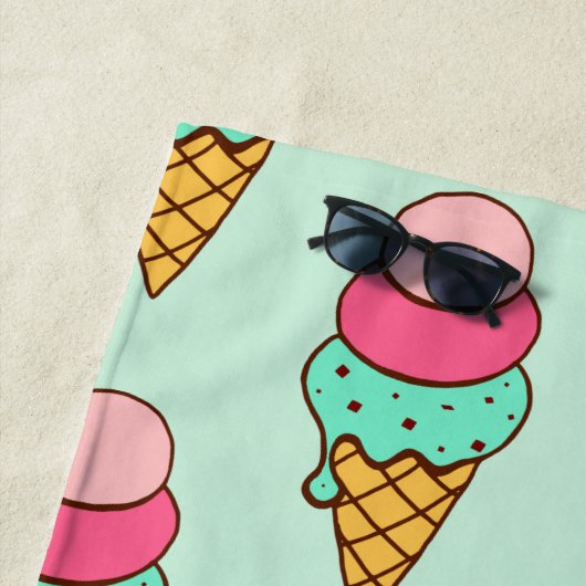 Eiscreme Cone Beach Handtuchgeschenk Strandtuch (Beispiel)