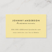 Eiscreme Cone Black Yellow Visitenkarte (Rückseite)