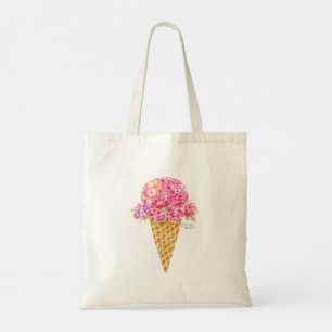 Eiscreme Cone Blume Totbeutel Tragetasche