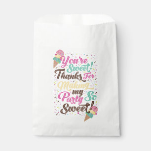Eiscreme Cone Bright Typografic Geburtstagspartei Geschenktütchen