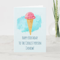 Eiscreme Cone Coolste Person Happy Birthday