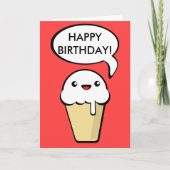 Eiscreme Cone Geburtstag Karte (Vorderseite)