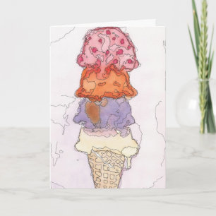 Eiscreme Cone Geburtstagkarte Karte