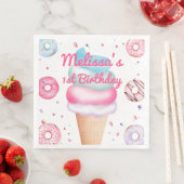 Eiscreme Cone Geburtstagsparty Napkins Serviette (Beispiel)
