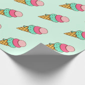 Eiscreme Cone Geburtstagsparty Wrapping Paper Geschenkpapier (Ecke)