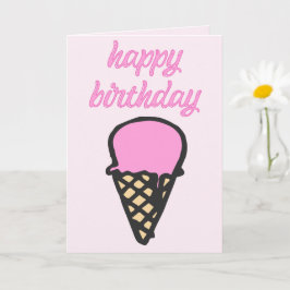 Eiscreme Cone - Happy Birthday Karte