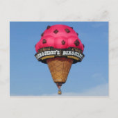 Eiscreme Cone Heißluftballon Postkarte (Vorderseite)
