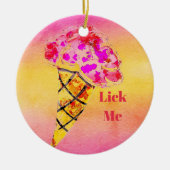 Eiscreme Cone Keramik Ornament (Vorne)