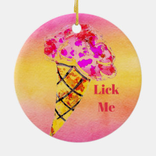 Eiscreme Cone Keramik Ornament