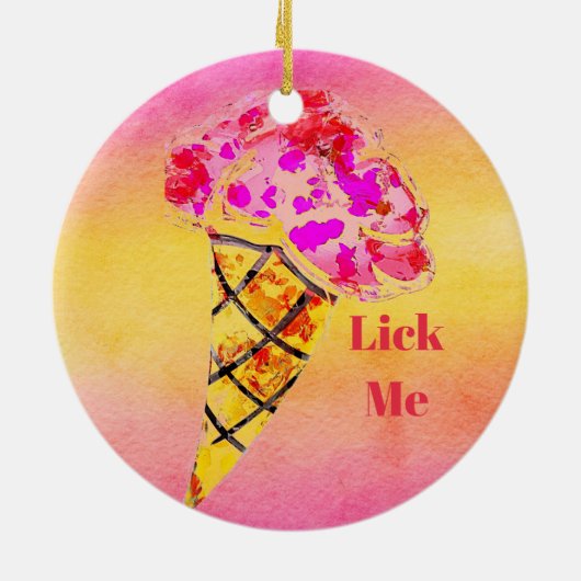 Eiscreme Cone Keramik Ornament (Hinten)