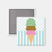 Eiscreme Cone Magnet (Vorderseite/Rückseite)