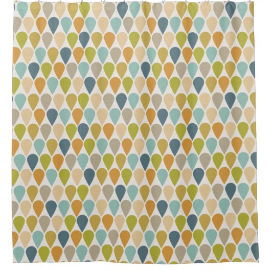 Eiscreme Cone Muster Mitte Jahrhundert Moderne Duschvorhang (Vorderseite)