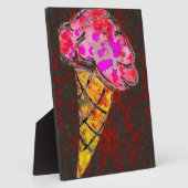 Eiscreme Cone Plaque Fotoplatte (Seite)