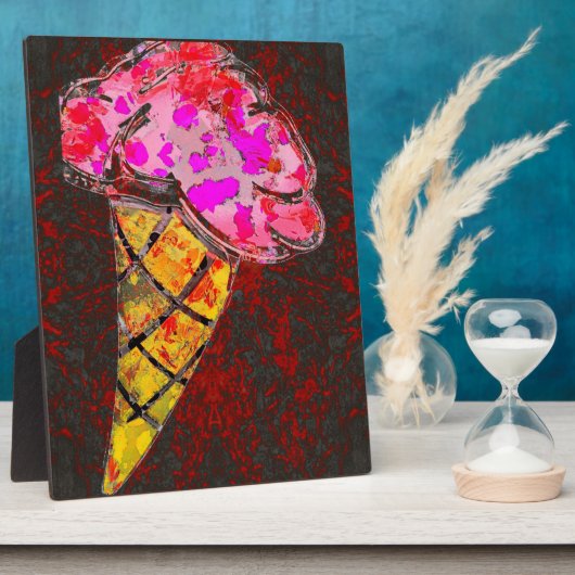 Eiscreme Cone Plaque Fotoplatte (Seite)