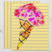 Eiscreme Cone Stationery (Vorne/Hinten)