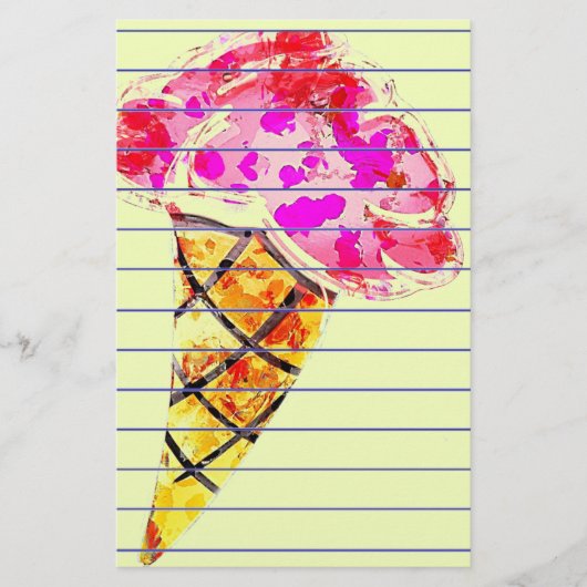 Eiscreme Cone Stationery Briefpapier (Vorderseite)