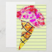 Eiscreme Cone Stationery Briefpapier (Vorne/Hinten)