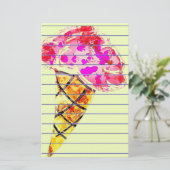 Eiscreme Cone Stationery Briefpapier (Stehend Vorderseite)