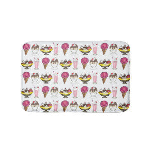 Eiscreme Cone Sundae Shake Banana Split Badematte