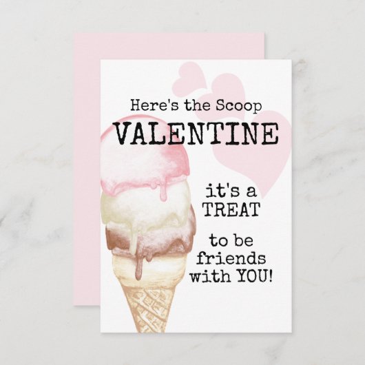 Eiscreme Cone Valentine (Vorne/Hinten)