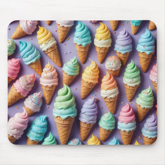 Eiscreme-Cones Abstrakt Mousepad (Vorne)