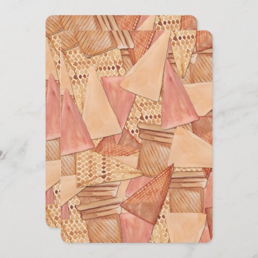 Eiscreme Cones Birthday Einladung (Vorne/Hinten)