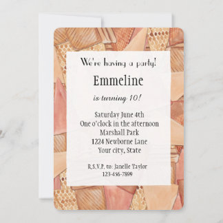 Eiscreme Cones Birthday Einladung