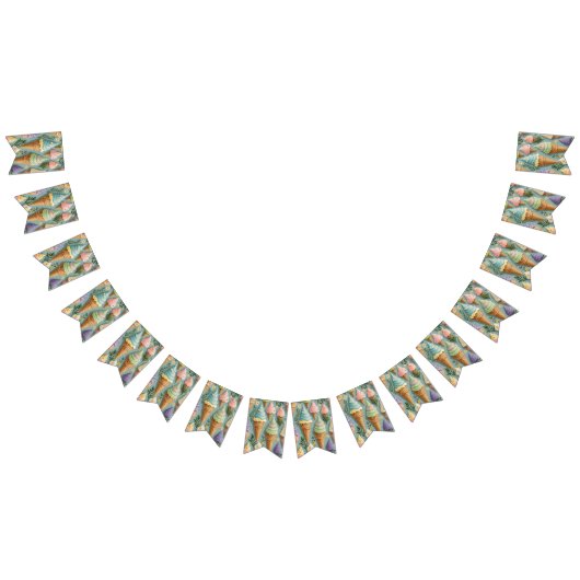 Eiscreme Cones Birthday Wimpelkette (Alle)