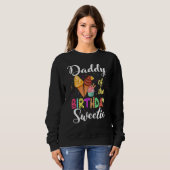 Eiscreme Cones Daddy der Geburtstagssüße Sweatshirt (Vorne ganz)