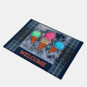 Eiscreme Cones Doormat Fußmatte (Schrägansicht)