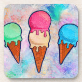 Eiscreme-Cones-Getränkeabdeckung Getränkeuntersetzer (Vorderseite)