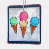 Eiscreme Cones Keramik Ornament (Links)