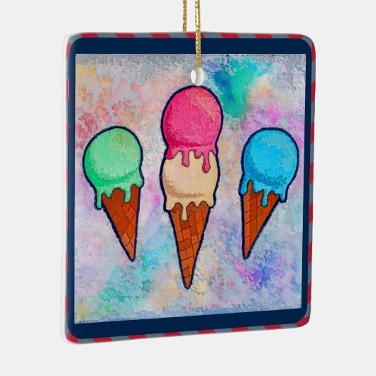 Eiscreme Cones Keramik Ornament (Rechts)