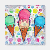 Eiscreme Cones Magnet (Vorne)