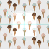 Eiscreme-Cones-Muster Stoff (Kachel)