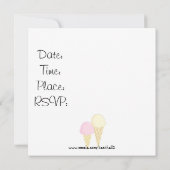 Eiscreme-Cones-Party Einladungen (Rückseite)