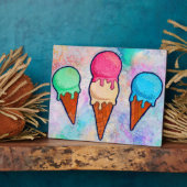Eiscreme Cones Plaque Fotoplatte (Seite)