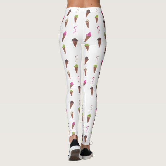Eiscreme-Cones & Ribbons Custom Leggings (Rückseite)