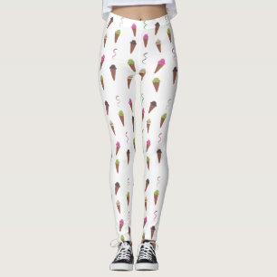 Eiscreme-Cones & Ribbons Custom Leggings
