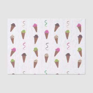 Eiscreme-Cones & Ribbons Geburtstagspapier Seidenpapier