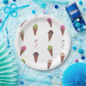 Eiscreme-Cones & Ribbons Geburtstagspapier-Teller Pappteller (Party)