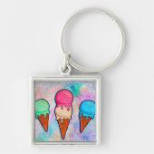 Eiscreme Cones Schlüsselanhänger (Vorne)